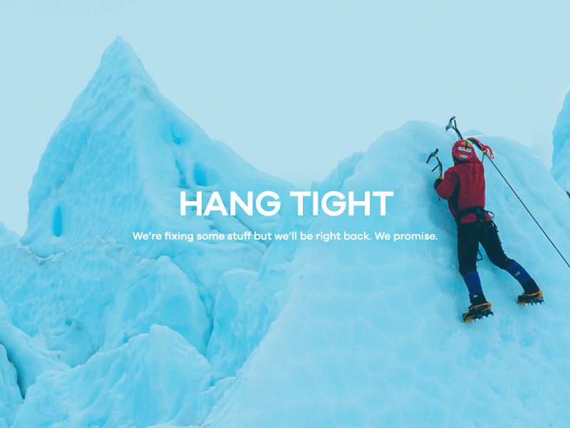 "Hang Tight" parallax error page