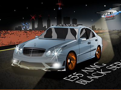 AMG E 55 Black Series affinity designer car mercedes vector