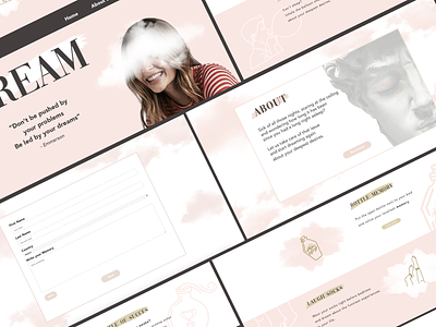 First Web Design design dream dreamy pink webdesign ux ui web design webdesign webdesigner website