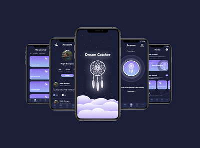 Dreamcatcher: App Design app branding mob mobile mobile app mobile design mobile ui ui ux web web design webdesign website