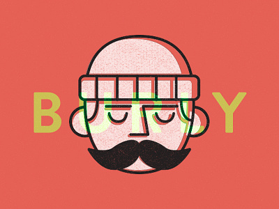 Burly Man design illustration print