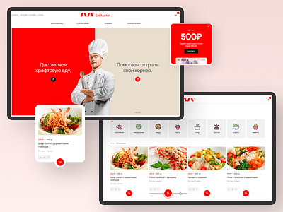 Eat Market – website concept animation design minimal typography ui ux web website