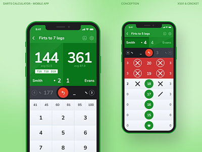 Darts calculator – mobile app design graphic design minimal typography ui ux