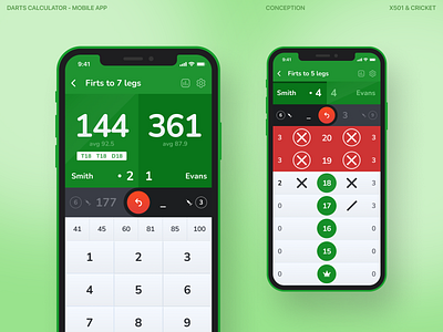 Darts calculator – mobile app