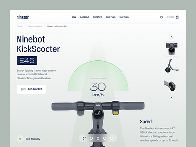 Ninebot—online store design concept design figma minimal typography ui ux web website