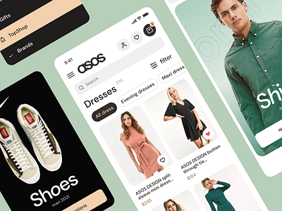 Asos marketplace concept design branding design minimal typography ui ux web website