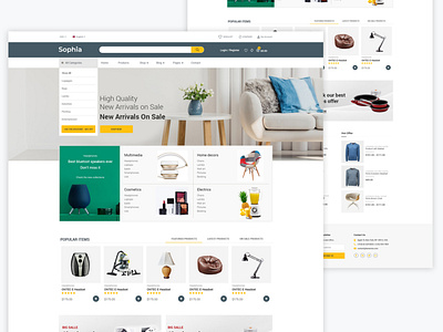 E commerce Landing Page app cart concept ecommerce ecommerce app ecommerce design product shop store ui uiux website