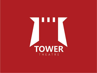 Tower theatre app brand branding character clean design flat icon identity illustration illustrator lettering logo minimal mobile vector website