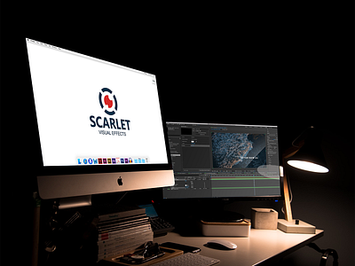 Scarlet visual effects adobe after effects adobe illustrator adobe photoshop brand branding design identity logo logocore minimal