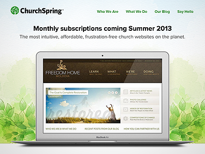 ChurchSpring - Website Design
