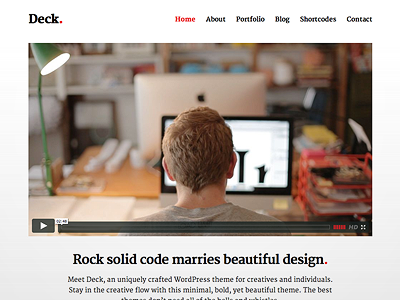 Deck WordPress Theme bold clean minimal responsive theme typography ui ux wordpress