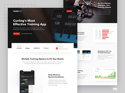 Homepage Redesign Test brand design branding clean cycling design fitness homepage minimal split testing typography ui ux visual design