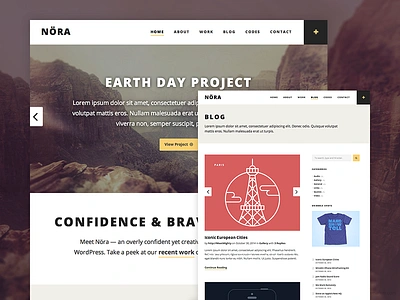 Nora WordPress Theme blog blogging clean content mighty minimal photography portfolio theme type typography wordpress