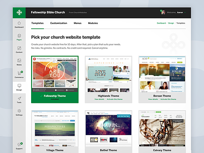 Church CMS Dashboard app churches cms dashboard design interface ui usability ux visual design