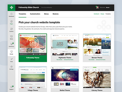 Church CMS Dashboard