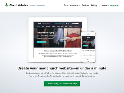 Church CMS Sales Site Homepage churches cms design interface ui usability ux visual design website