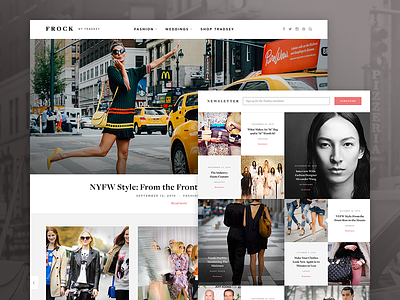 Frock Blog Design Mockup blog bold clean design fashion minimal responsive theme typography ui ux wordpress