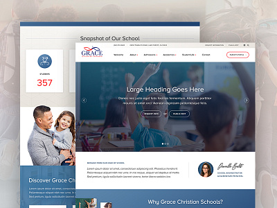 Grace Christian Schools – Website ReDesign academic church school website design wordpress
