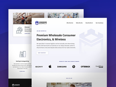 Kingdom Supply Co – Website Design bold clean logistics minimal typography web design website wordpress