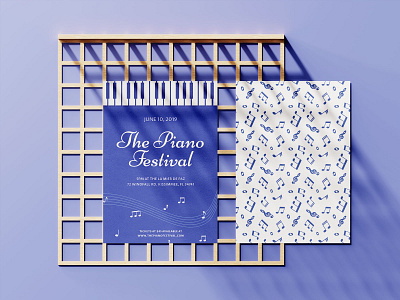 The Piano Festival Poster bannersnack design graphic design illustration layout music poster print template