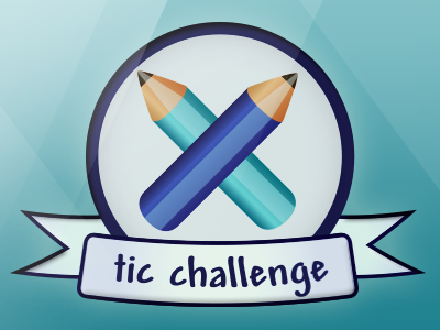 Tic Challenge android app game identity illustration logo pencil ribbon sticker windows phone