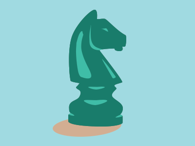 Knight. chess flat horse illustration knight minimal simple