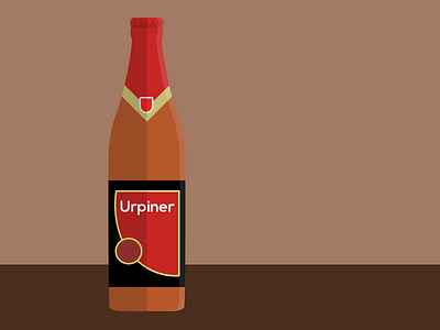 Beer Bottle @2x beer bottle brown illustration minimal red urpiner vector