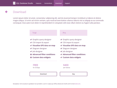 Pricing Table
