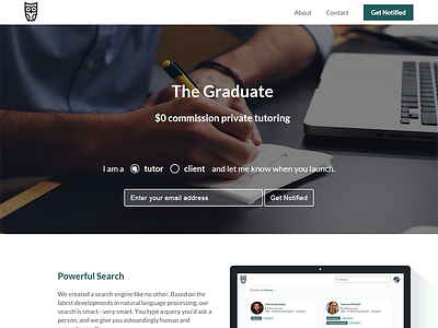 The Graduate Prelaunch background image education form header macbook owl prelaunch showcase stock the graduate tutor web