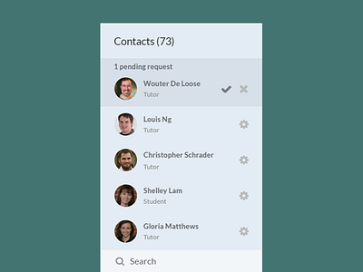 Contacts contact contacts education friends list profile photo profiles request search the graduate users widget