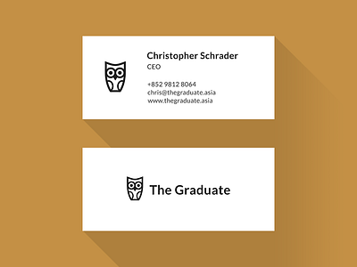 Minicard Design brand business card identity illustration lato logo minicard moo owl paper print the graduate