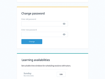 Student Settings account app availability cards education notifications password payment method settings student the graduate web