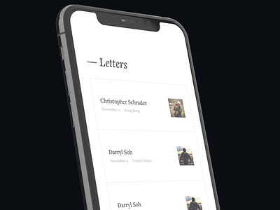 Closer — 111 clean closer exploration inbox interface letter letters mailbox minimal personal project postcard ui ui design
