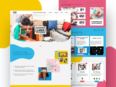 Nintendo Labo child color design nintendo nintendo labo play redesign ui ux video game webdesign website