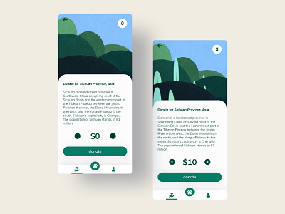 Plant a billion trees - Donation app concept