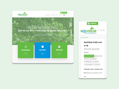 Kolviður design ui wordpress