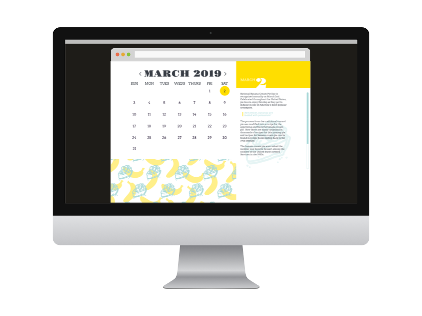 National Day Calendar Responsive Concept App by Dayna Safferstein on