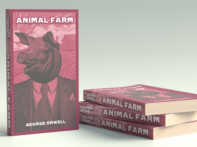 Animal Farm Book Cover Re-Design animal farm art direction book book cover design george orwell