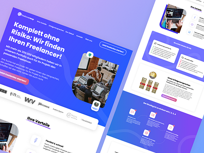 Landing page for Freelancing services