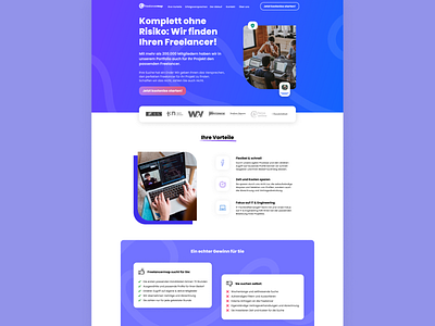 Landing page for Freelancing services design landing landing page minimal ui ui design ux