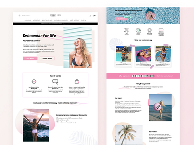 Swimwear landing page