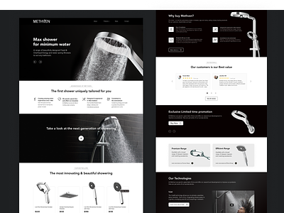 Bath appliance Website bath design equipment landing page minimal ui ui design ux ux design