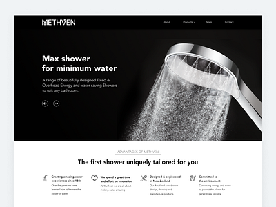 Minimalistic website for bath appliance design landing page minimal ui ui design ux ux design