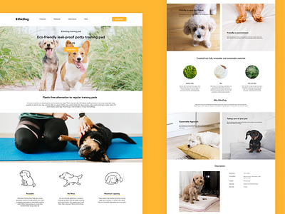 Pet supplies landing page design dog landing page minimal pet ui ui design ux ux design