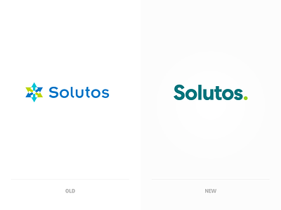 Solutos. Logo re-design and comparison, old – new. branding clean comparison design flat identity keep it simple kiss logo logotype redesign simple typography