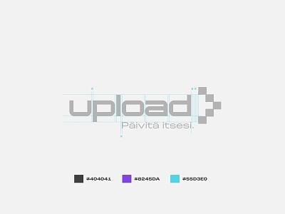 Upload logo grid branding design identity logo logotype simple typography ui vector