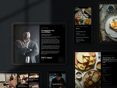 Recipe website design black brand ambassador dark theme digital food photography ui web web design website