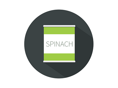 Spinach can icon logo popeye