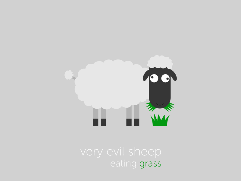 Sheep grass sheep