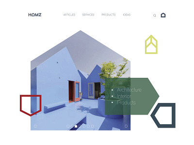Homz | Web Design Concept branding design icon identity illustration logo minimal pattern ui ux web web design web designer
